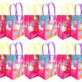 Rainbow Unicorn Bows Emoji Party Favor Bags Treat Bags - Set of 6 or 12