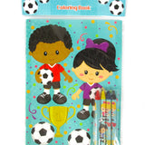 Soccer Coloring Books with Crayons – Set of 6 or 12
