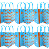 Orange Bow Tie Suspenders Party Favor Bags Treat Bags - Set of 6 or 12