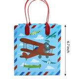 Airplane Party Favor Bags Treat Bags - Set of 6 or 12