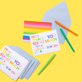 Kids Fill-in Thank You Notes - Rainbow