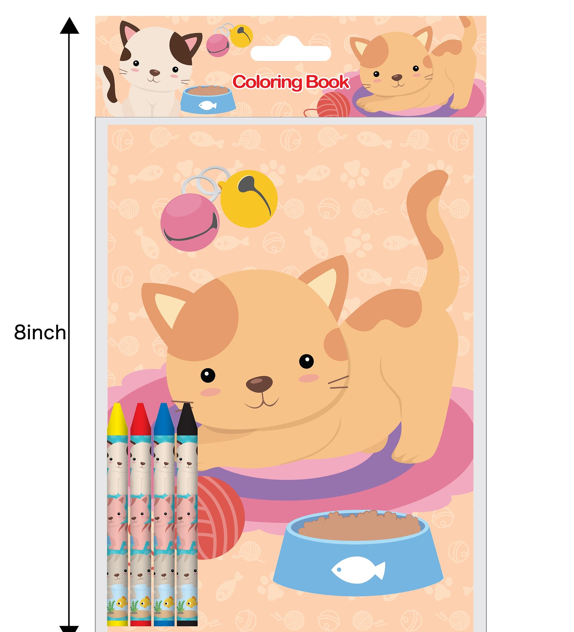 Cats Coloring Books with Crayons