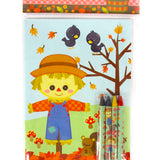 Fall Harvest Coloring Books with Crayons – Set of 6 or 12