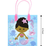 Rainbow Mermaid Party Favor Treat Bags - Set of 6 or 12