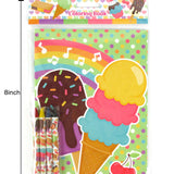 Ice Cream Coloring Books with Crayons – Set of 6 or 12
