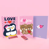 Valentine's Day Coloring Books with Crayons – Set of 6 or 12