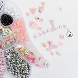 Pastel Pink Glow in the Dark Halloween Ghost Bead Box