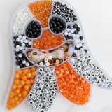 Halloween Ghost Orange and Black Letter DIY Bead Box