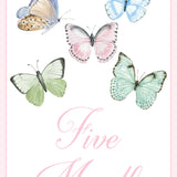 Watercolor Butterfly Baby Milestone Cards