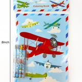 Airplane Coloring Books with Crayons – Set of 6 or 12