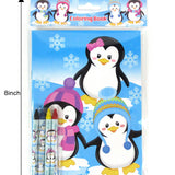 Penguin Coloring Books with Crayons  – Set of 6 or 12