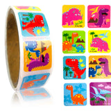Dinosaur Stickers 100 Stickers/Dispenser, Pack of 1 or 6 or 12 Dispensers