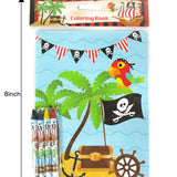 Pirate Coloring Books with Crayons – Set of 6 or 12