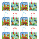 Train Party Favor Bags Treat Bags - 12 Bags