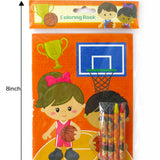 Basketball Coloring Books with Crayons – Set of 6 or 12