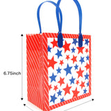 Patriotic 4th of July Party Favor Bags Treat Bags - Set of 6 or 12