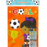 Soccer Coloring Books with Crayons – Set of 6 or 12