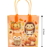 Autumn Cozy Animal Party Favor Treat Bags - Set of 6 or 12