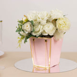 Pink Flower Gift Bags with Chain Handles (6 Pack)
