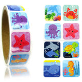 Ocean Animals Stickers 100 Stickers/Dispenser, Pack of 1, 6 or 12 Dispensers