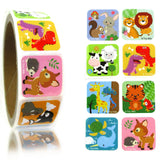 Animal Stickers 100 Stickers/Dispenser, Pack of 1, 6 or 12 Dispensers