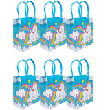 Blue Unicorn Party Favor Bags Treat Bags - Set of 6 or 12