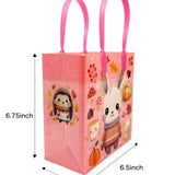 Autumn Cozy Animal Party Favor Treat Bags - Set of 6 or 12