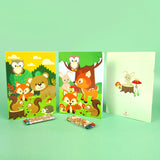 Woodland Animals Coloring Books with Crayons – Set of 6 or 12