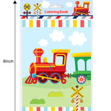 Train Coloring Books with Crayons – Set of 6 or 12