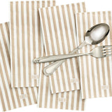 Tonal Striped Disposable Napkin/Placemat Set in Smoke, 50 Pieces