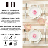 Tonal Striped Disposable Napkin/Placemat Set in Smoke, 50 Pieces
