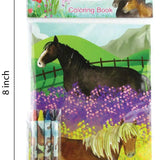Horses Coloring Books with Crayons  – Set of 6 or 12