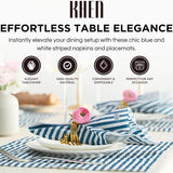 Tonal Striped Disposable Napkin Blue Set of 50 Pieces