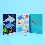 Sea Animals Coloring Books with Crayons – Set of 6 or 12