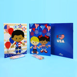 Patriotic 4th of July Coloring Books with Crayons – Set of 6 or 12