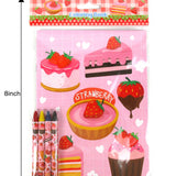 Strawberry Coloring Books with Crayons  – Set of 6 or 12