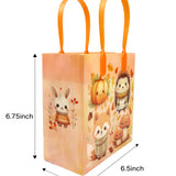 Autumn Cozy Animal Party Favor Treat Bags - Set of 6 or 12