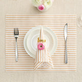 Tonal Striped Disposable Napkin Beige Set of 50 Pieces