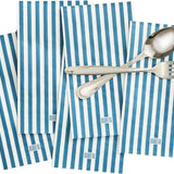 Tonal Striped Disposable Napkin Blue Set of 50 Pieces