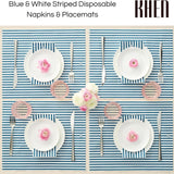 Tonal Striped Disposable Napkin Blue Set of 50 Pieces