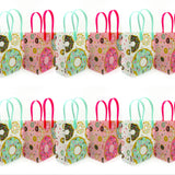 Donuts Party Favor Bags Treat Bags - Set of 6 or 12