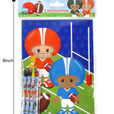 Football Coloring Books with Crayons – Set of 6 or 12