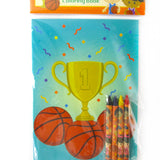 Basketball Coloring Books with Crayons – Set of 6 or 12