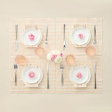 Tonal Striped Disposable Napkin Beige Set of 50 Pieces