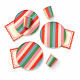 Vibrant Striped Party Pack for 12