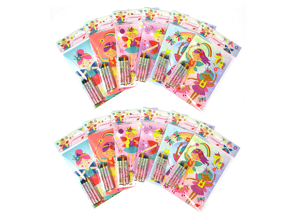 Magic Fairies Coloring Books with Crayons