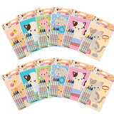 Cats Coloring Books with Crayons – Set of 6 or 12
