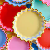 Rainbow Ric Rac Assorted Dinner Plates (10 ct, 5 colors)