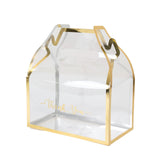 Clear Gable Treat Boxes with Gold Trim (25 Pack)