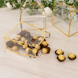 Clear Gable Treat Boxes with Gold Trim (25 Pack)